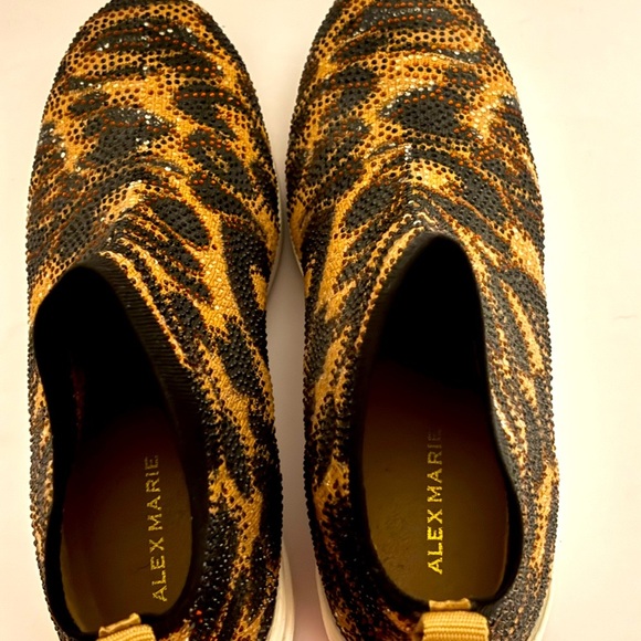 Alex Marie Shoes - NEW NEVER WORN! Alex Marie Black and Gold Sparkling Embellished Sneakers